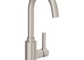 Moen® 5882SRS 5882 Limited Rotation Bar Faucet, Genta LX, Spot Resist Stainless, 1 Handles, 1.5 gpm Flow Rate