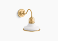 Kohler K-32285-SC01-WGL Hauksbee(TM) One-Light Sconce - White, Gold Trim