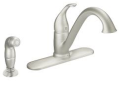 Moen® 7840CSL Camerist® Kitchen Faucet, 1.5 gpm Flow Rate, Low-Arc Spout, Classic Stainless, 1 Handles, Domestic