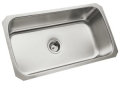 Sterling® 11600-NA McAllister® Kitchen Sink With SilentShield® Technology, Luster, Rectangle Shape, 29-1/2 in L x 15-3/4 in W Bowl x 9 in D Bowl, 29-1/2 in L x 15-3/4 in W x 9-5/16 in H, Undermount Mounting, 18 ga Stainless Steel