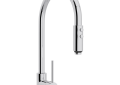 ROHL LS57L-APC-2 Pirellone Side Lever Pulldown High Spout Kitchen Faucet - Polished Chrome
