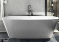 Victoria and Albert VET-N-SW-OF 65 inch x 28-5/8 inch x 21-5/8 inch Vetralla 2 Freestanding Bath Tub with Center Drain - White