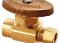 BrassCraft® R14X R Multi-Turn Straight Stop, 1/2 x 3/8 in Nominal, C x Compression, 125 psi, Brass Body, Rough Brass, Domestic