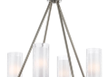 Feiss F2984/4SN/CH Jonah Small Chandelier in Satin Nickel / Chrome