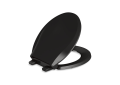 Kohler® 4639-RL-7 4639-RL Toilet Seat, Cachet®, Round Front Bowl, Black Black, Slow Close Hinge