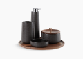 Kohler K-29590-TB2-HB1 Bente(R) Five-Piece Countertop Accessory Set - Shagreen Ebony Pearl
