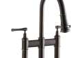 Elkay® LKEC2037AS Kitchen Faucet, Explore™, 1.5 gpm Flow Rate, Antique Steel, 2 Handles, 3 Faucet Holes, Function: Traditional, Import
