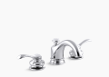 Kohler® 12265-4-CP Fairfax® Widespread Bathroom Sink Faucet, 1.2 gpm Flow Rate, 2-1/8 in H Spout, 8 to 16 in Center, Polished Chrome, 2 Handles, Pop-Up Drain