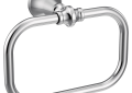 Moen® YB0586CH Colinet™ Towel Ring, 5-3/4 in OAH x 3-5/8 in OAD, Ceramic/Solid Brass/Zinc, Import