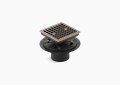 Kohler K-9136-BV Square Design Tile-In Shower Drain - Vibrant Brushed Bronze