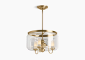 Kohler K-22656-CH03-BGL Artifacts(R) Three-Light Chandelier - Moderne Brushed Gold