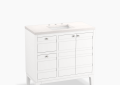 Kohler K-33552-ASB-0 Seer(R) 30" Bathroom Vanity Cabinet with Sink and Quartz Top - White