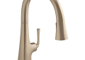 Kohler(R) K-22062-BV Graze(R) Pull-Down Kitchen Sink Faucet with Three-Function Sprayhead - Vibrant Brushed Bronze