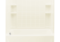 Sterling® 71120110-96 Tile Look Tile Bath/Shower, Ensemble®, 60-1/4 in L x 33-1/4 in W x 75-1/4 in H, Vikrell®, Kohler® Biscuit