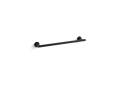 Kohler® 14435-BL Towel Bar, Purist®, 18 in L Bar, 2-13/16 in OAD x 1-7/8 in OAH, Solid Brass, Matte Black