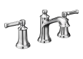 Moen® TV6805 Dartmoor High Arc Bathroom Faucet, 1.2 gpm Flow Rate, 4-1/16 in H Spout, 8 to 16 in Center, Chrome, 2 Handles, Lift Rod Drain, Domestic