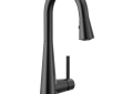 Moen® 7664BL Sleek™ Kitchen Faucet, 1.5 gpm Flow Rate, Matte Black, 1 Handles, 1 or 3 Faucet Holes, Function: Traditional, Import