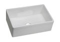 Elkay® SWUF28179WH Apron Front Sink, Rectangle Shape, 29-7/8 in W x 19-3/4 in D x 10-1/16 in H, Reinforced Base Mount, Fireclay, White, Import