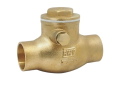 Red and White 247AB-3/4 Lead Free Brass 3/4 inch Sweat x 3/4 inch Sweat Horizontal Swing Check Valve