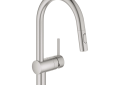 GROHE 31378DC3 31378_3 Minta® 31378DC3 31378_3 Minta® Pull-Down Kitchen Faucet, 1.75 gpm Flow Rate, Supersteel, 1 Handles, 1 Faucet Holes, Residential