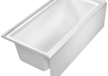 DURAVIT 700408000000090 Architec Bathtub, Soaking, Rectangle Shape, 66 in L x 32 in W, Left Drain, White, Import