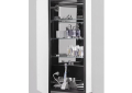 Robern® PLM2430BB Flat Top Medicine Cabinet, PL Series, 23-1/4 in OAW x 30 in OAH, Aluminum, Black