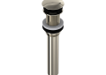 ROHL 5445PN Non-Slotted Touch Seal Dome Drain with 6" Tailpiece - Polished Nickel
