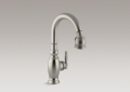 Kohler 691-BN Single Control Kitchen Sink Faucet, Pulldown Spray