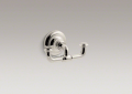 Kohler® 72572-SN Artifacts® Robe Hook, 2 Hooks, 2-5/8 in OAH x 4-7/8 in OAW x 2-5/8 in OAD, Metal