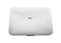 Barclay 4-715WH 4-715 Cleo™ Wash Basin, Rectangle Shape, 20-1/4 in W x 14-1/4 in D x 8 in H, Undermount Mounting, Vitreous China, White, Import
