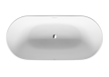 DURAVIT 700434000000090 Bathtub With Special Waste and Overflow, Luv, Oval Shape, 70-7/8 in L x 33-1/2 in W, Center Drain, White, Import