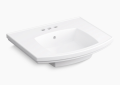Kohler K-24051-4-0 Kelston(R) 23-3/4" Rectangular Pedestal Bathroom Sink - White