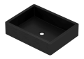 Native Trails NSL1915-C NativeStone® Nipomo Bathroom Sink, Rectangular Shape, 19-1/2 in W x 15 in D x 4-1/2 in H, Dual Mounting, Concrete/Natural Jute Fiber, Charcoal, Import
