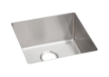 Elkay® ECTRU17179T Crosstown® Transitional Kitchen Sink, Polished Satin, Squared Shape, 17 in L x 17 in W Bowl x 9 in D Bowl, 18-1/2 in L x 18-1/2 in W x 9 in H, Undermount Mounting, 18 ga 304 Stainless Steel
