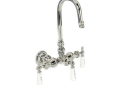 Barclay 4001-PL-CP Clawfoot Tub Filler With Diverter, 3.68 gpm Flow Rate, 3-3/8 in Center, Polished Chrome, 3 Handles, Import