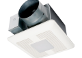 Panasonic WhisperCeiling® DC™ FV-1115VQL1 Round Duct Square Grille Ventilation Fan/Light With ECM Motor, Installation Bracket, 120 V AC, Zinc Aluminum Magnesium Housing
