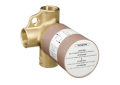 Hansgrohe 15984181 Trio Rough-In Director Valve, 3/4 in FNPT Inlet x 3/4 in FNPT Outlet, 2 Ways, 44 psi, 17 gpm, Brass Body, Import