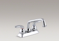 Kohler 15271-4-CP Laundry Sink Faucet, Lever Handles