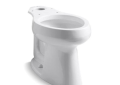 Kohler® 5297-0 HighLine® Toilet Bowl, White, Elongated Front Shape, 12 in Rough-In, 16-1/2 in H Rim, 2-1/8 in Trapway
