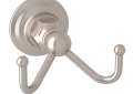 ROHL ROT7DSTN Wall Mount Double Robe Hook - Satin Nickel