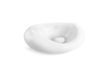 Kohler® 32300-0 K-32300 Landshapes by Daniel Arsham Sink, Asymmetrical Oval Shape, 7-1/16 in H x 16-1/8 in W x 21-3/4 in L, Above-Counter Mounting, Vitreous China, White