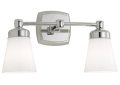 Norwell Lighting 8932-CH-SO Soft 2 Light 16 inch Chrome Wall Sconce Wall Light, Square