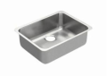 Moen® G18192 1800 Kitchen Sink, Brushed, Rectangle Shape, 21 in L x 16 in W x 7 in D Bowl, 23 in L x 18 in W, Under Mount, 18 ga Stainless Steel