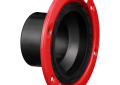 Charlotte ABS 00812 0600 Adjustable Closet Flange With Metal Ring, 4 x 3 in Spigot Pipe, ABS, Domestic