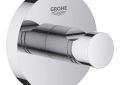 GROHE 40364001 Essentials Round 40364001 Robe Hook, (1) Hooks, 2-1/8 in OAH 1-3/4 in OAD, Metal, Import