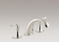 Kohler T398-4-SN Deck- or Rim-Mount High-Flow Bath Faucet Trim, 9" Spout and Lever Handles