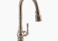 Kohler K-99259-BV Artifacts Pull-Down Kitchen Sink Faucet with Three-Function Sprayhead - Vibrant Brushed Bronze