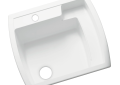 Sterling® 995-0 Utility Sink, Latitude®, Rectangle Shape, 22 in W x 13 in H, Drop-In Mount, Solid Vikrell®, White