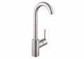 Hansgrohe 04287800 Bar Faucet, Talis S, Steel Optik, 1 Handle, 1.5 gpm