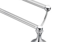 Moen® DN7722CH Lounge™ Double Towel Bar, 24 in L Bar, 2.6 in OAH 6.2 in OAD, Brass, Import